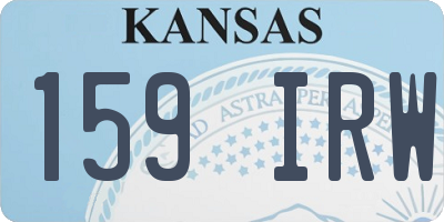 KS license plate 159IRW
