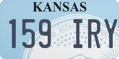 KS license plate 159IRY