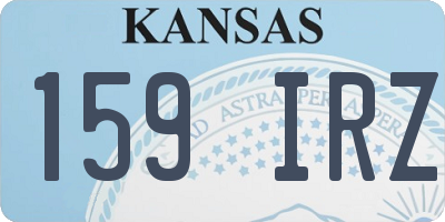 KS license plate 159IRZ