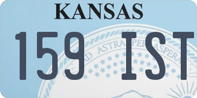 KS license plate 159IST