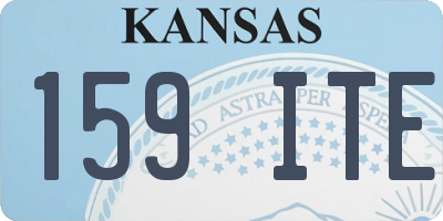 KS license plate 159ITE