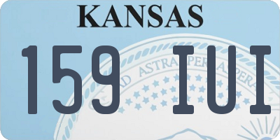 KS license plate 159IUI