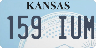 KS license plate 159IUM