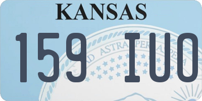 KS license plate 159IUO