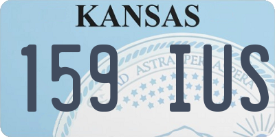 KS license plate 159IUS