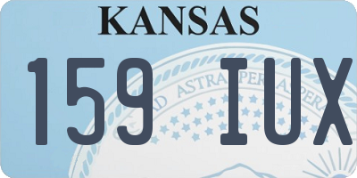 KS license plate 159IUX
