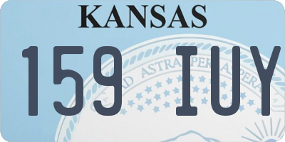KS license plate 159IUY