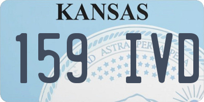KS license plate 159IVD