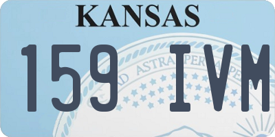 KS license plate 159IVM