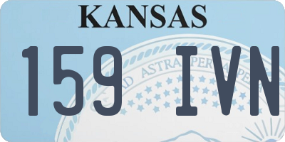 KS license plate 159IVN