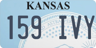 KS license plate 159IVY