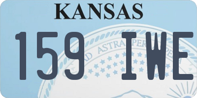 KS license plate 159IWE