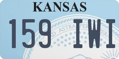 KS license plate 159IWI
