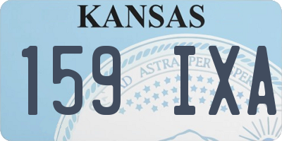 KS license plate 159IXA