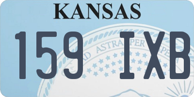 KS license plate 159IXB