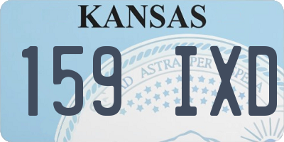 KS license plate 159IXD