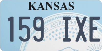 KS license plate 159IXE