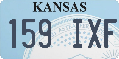 KS license plate 159IXF