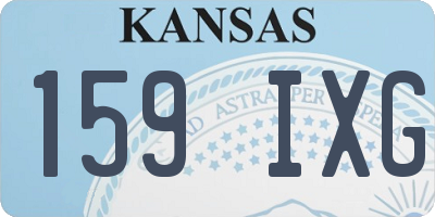 KS license plate 159IXG