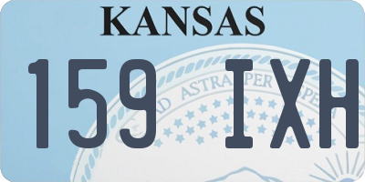 KS license plate 159IXH