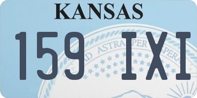 KS license plate 159IXI