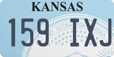 KS license plate 159IXJ