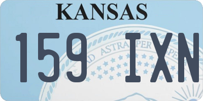 KS license plate 159IXN