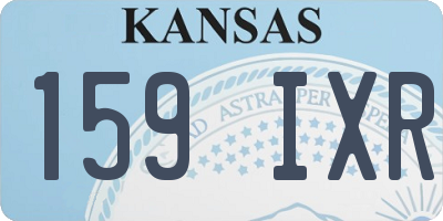 KS license plate 159IXR