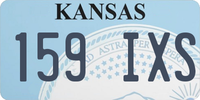 KS license plate 159IXS