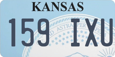 KS license plate 159IXU
