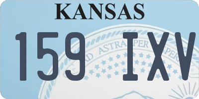KS license plate 159IXV