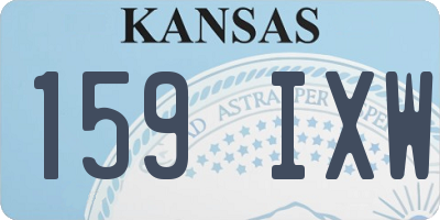 KS license plate 159IXW
