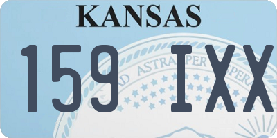 KS license plate 159IXX