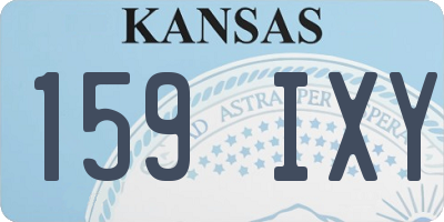 KS license plate 159IXY