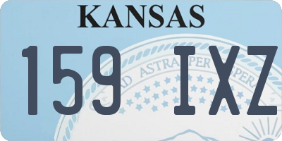 KS license plate 159IXZ