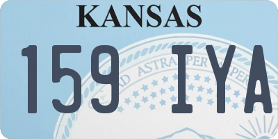 KS license plate 159IYA