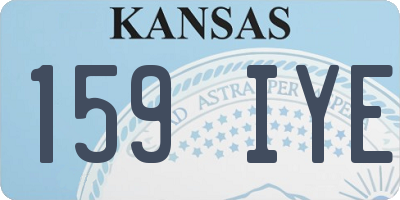 KS license plate 159IYE