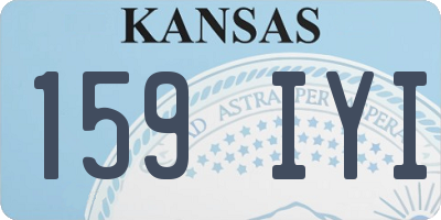 KS license plate 159IYI