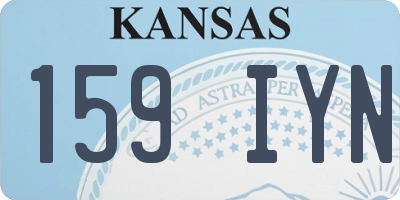 KS license plate 159IYN