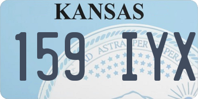 KS license plate 159IYX
