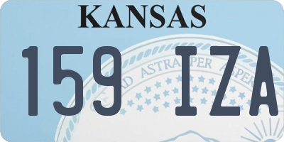 KS license plate 159IZA