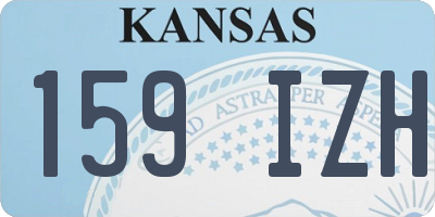 KS license plate 159IZH