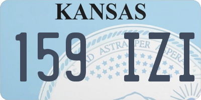 KS license plate 159IZI