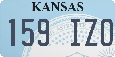 KS license plate 159IZO