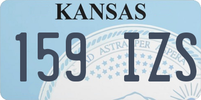 KS license plate 159IZS