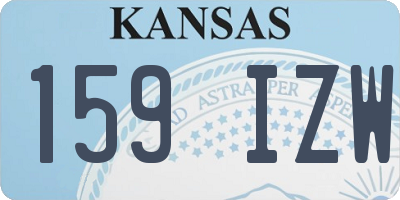 KS license plate 159IZW