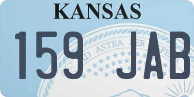 KS license plate 159JAB