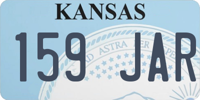KS license plate 159JAR