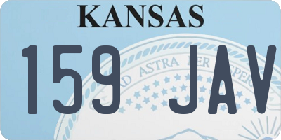 KS license plate 159JAV