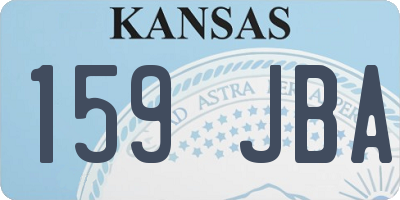 KS license plate 159JBA
